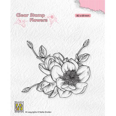 Nellie's Choice Clear Stamp - Magnolia Flower